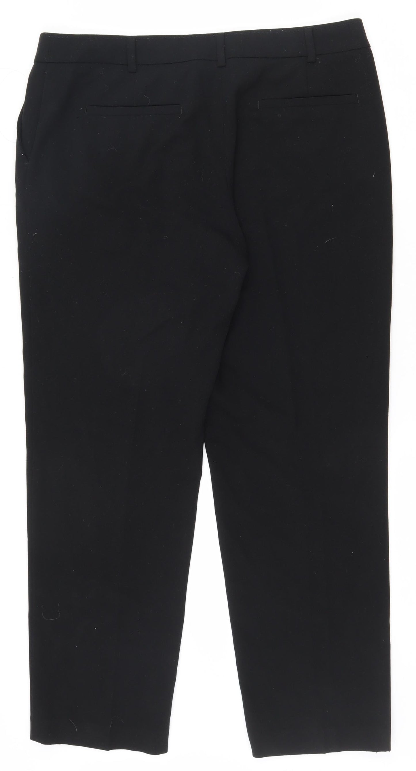 Womens UK Size 14 Marks and Spencer Regular Fit Dress Pants Black Trousers