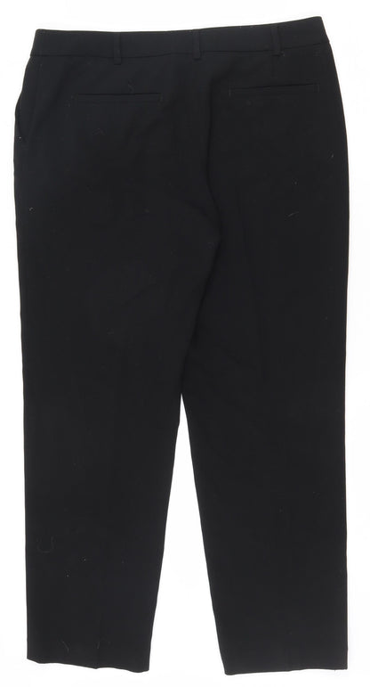 Womens UK Size 14 Marks and Spencer Regular Fit Dress Pants Black Trousers