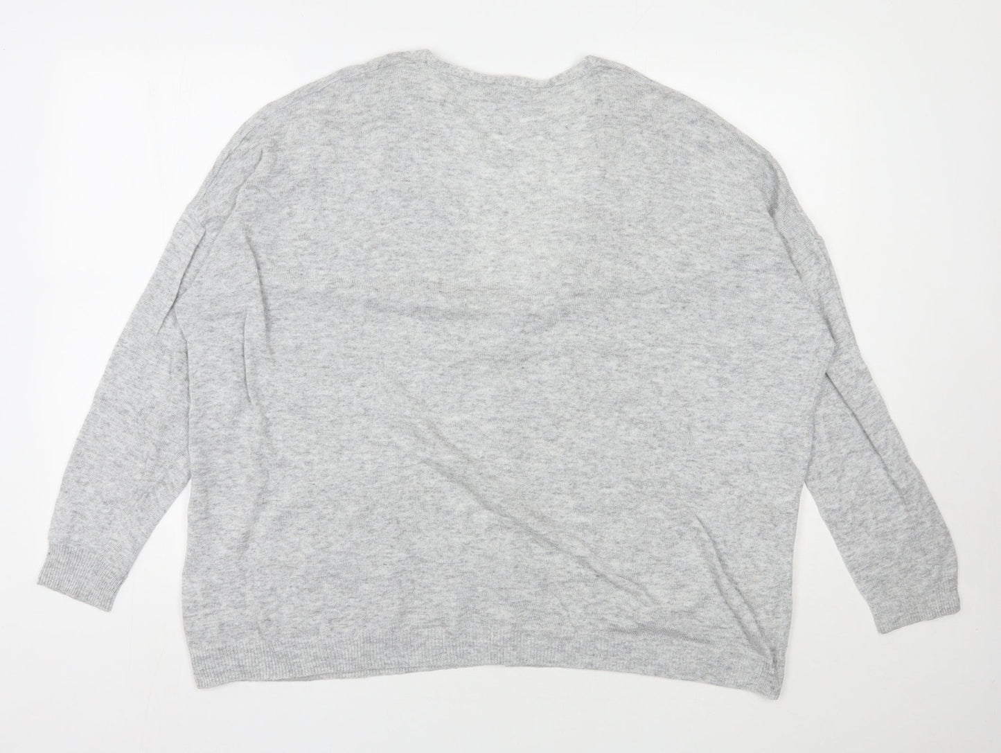 Womens UK Size S Bershka Grey Cardigan Jumper