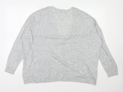 Womens UK Size S Bershka Grey Cardigan Jumper