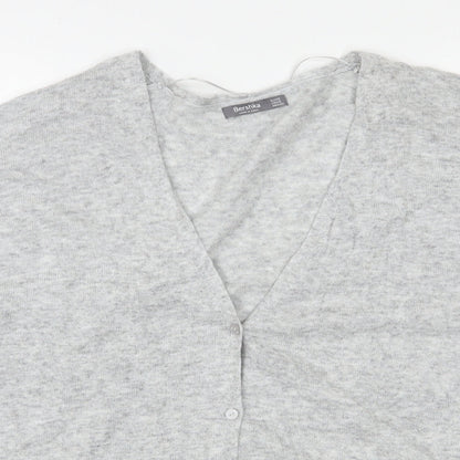 Womens UK Size S Bershka Grey Cardigan Jumper