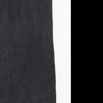 Mango Womens Grey  Polyester Bodycon  Size S  Scoop Neck Zip