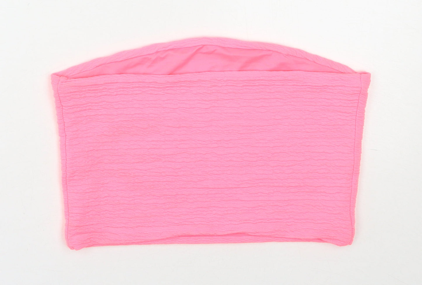 Womens UK Size 12 River Island Pink Cropped T-Shirt