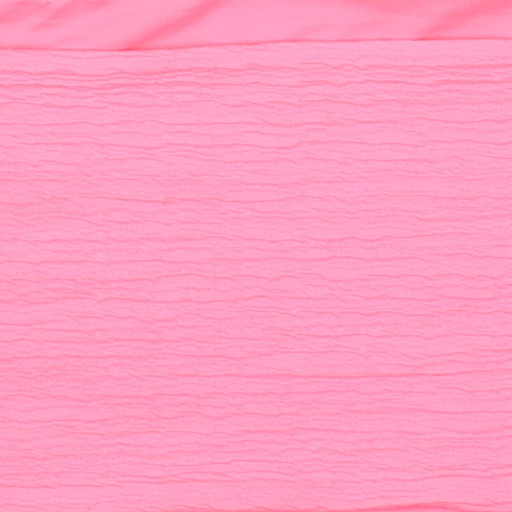 Womens UK Size 12 River Island Pink Cropped T-Shirt