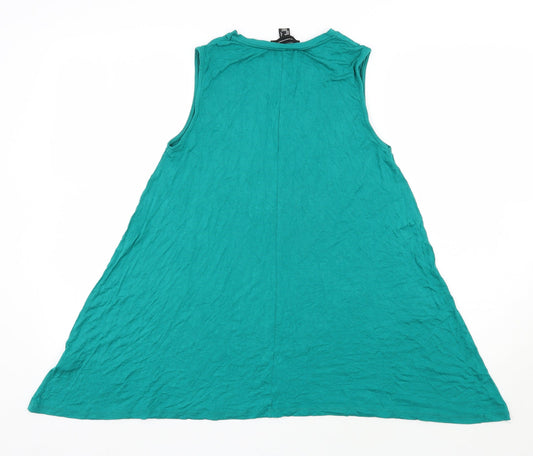 Womens UK Size 8 Atmosphere Green Jersey Tank