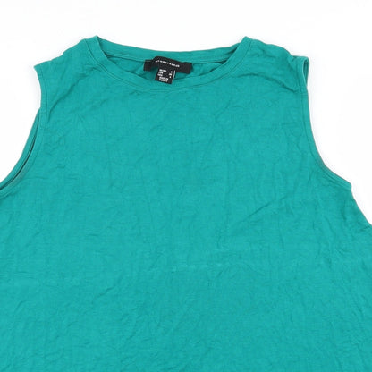 Womens UK Size 8 Atmosphere Green Jersey Tank