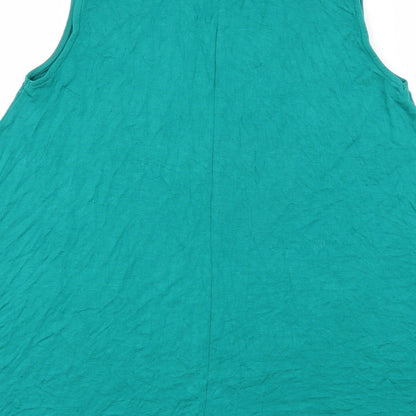 Womens UK Size 8 Atmosphere Green Jersey Tank
