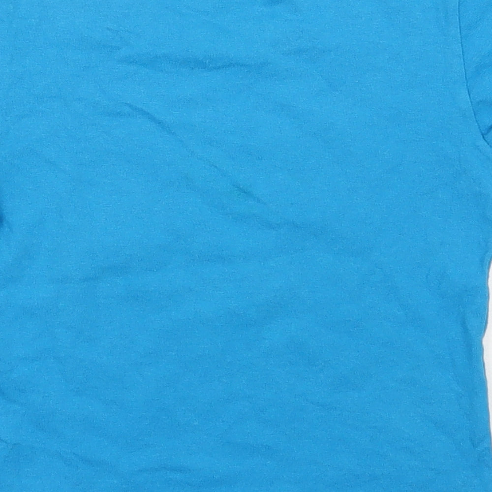 Sun Island  Boys Blue  100% Cotton Basic T-Shirt Size 2 Years Round Neck Pullover - Jamaica