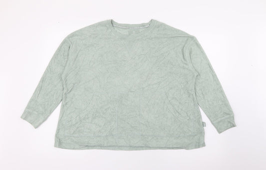 Primark Womens Green Crew Neck  Viscose Pullover Jumper Size S