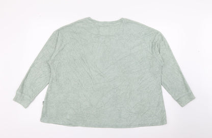 Primark Womens Green Crew Neck  Viscose Pullover Jumper Size S