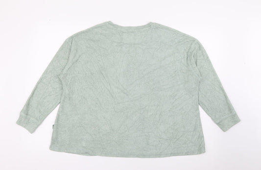 Primark Womens Green Crew Neck  Viscose Pullover Jumper Size S