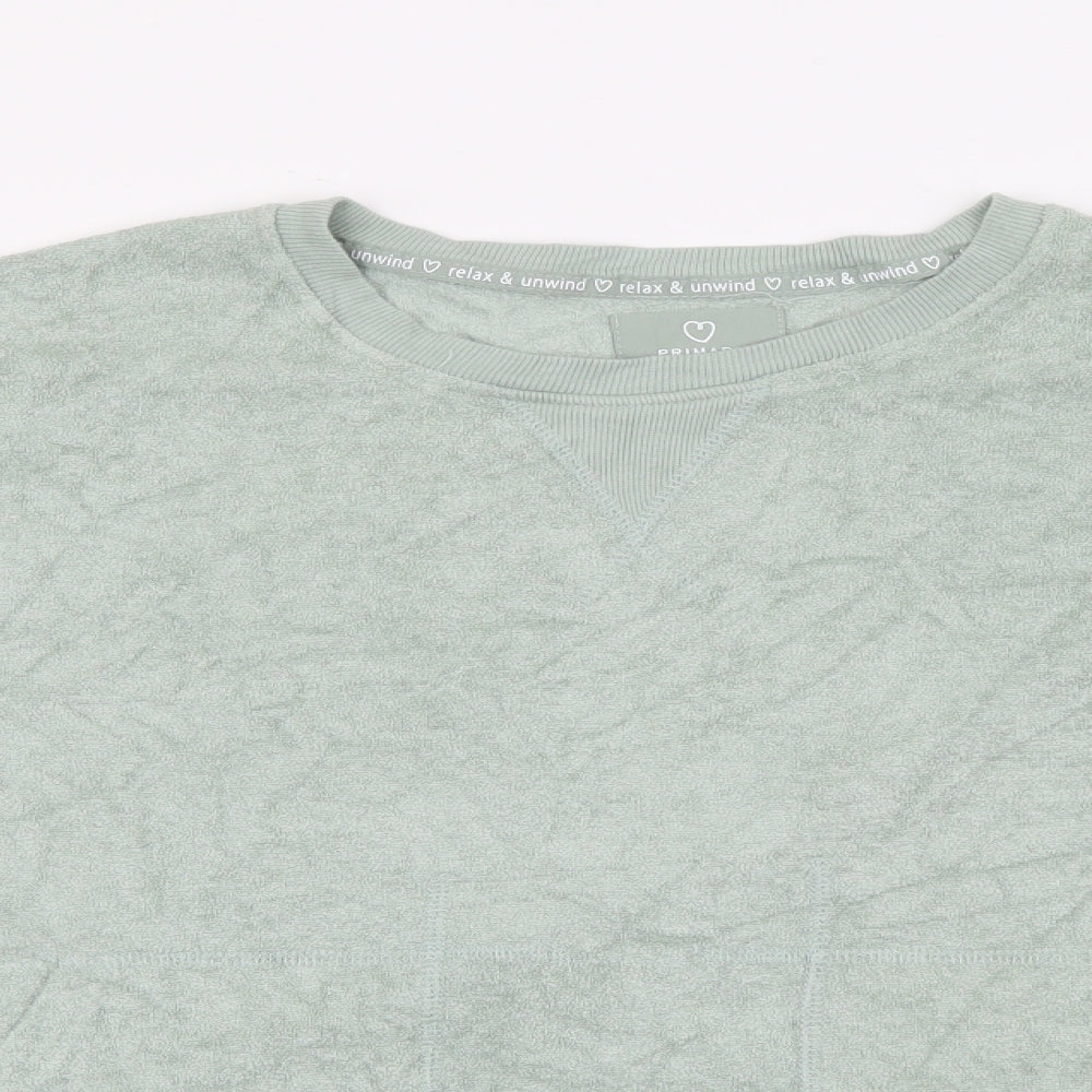 Primark Womens Green Crew Neck  Viscose Pullover Jumper Size S