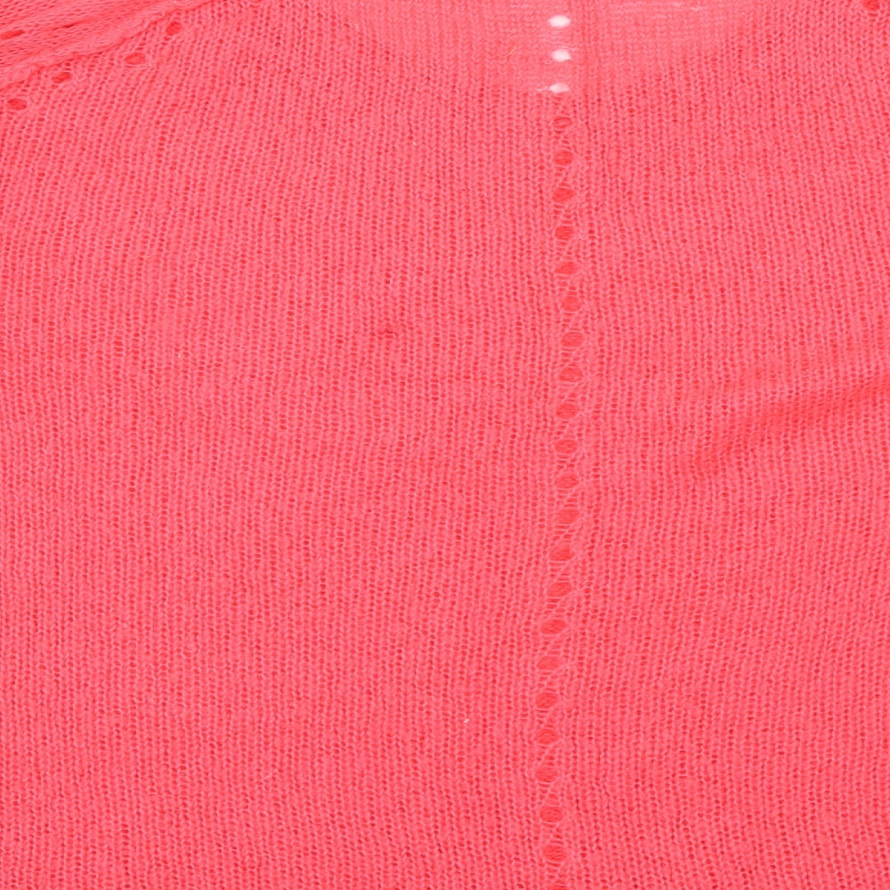 George Womens Red Scoop Neck  Acrylic Pullover Jumper Size 16