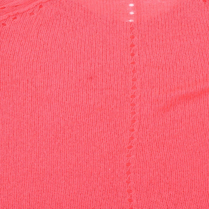 George Womens Red Scoop Neck  Acrylic Pullover Jumper Size 16
