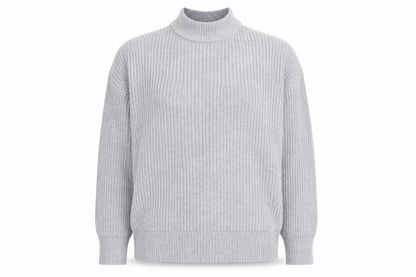 Front view of R Studio women’s purple roll neck polyamide jumper, size UK 14