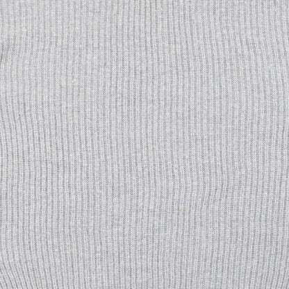 Brand and care label for R Studio women’s purple roll neck polyamide jumper, size UK 14
