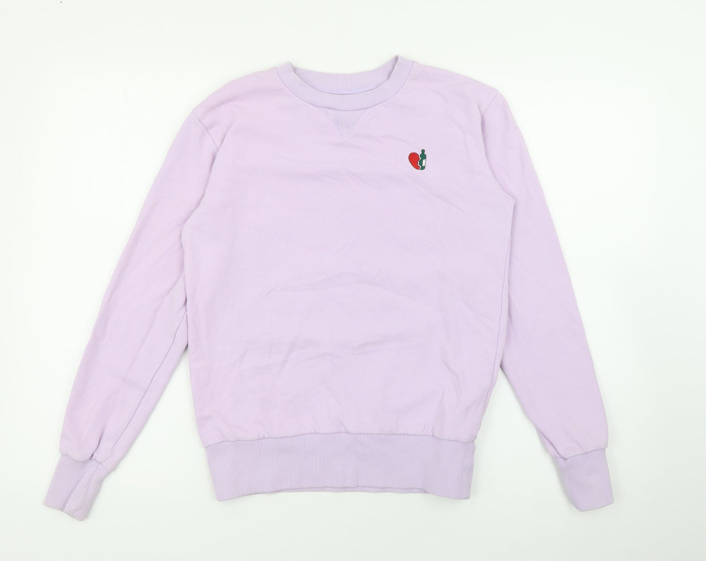 Dad's Cap Womens Purple  Cotton Pullover Sweatshirt Size 2XS
