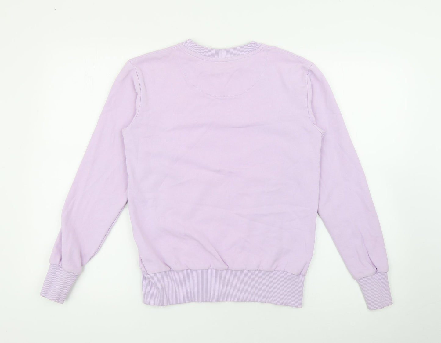 Dad's Cap Womens Purple  Cotton Pullover Sweatshirt Size 2XS