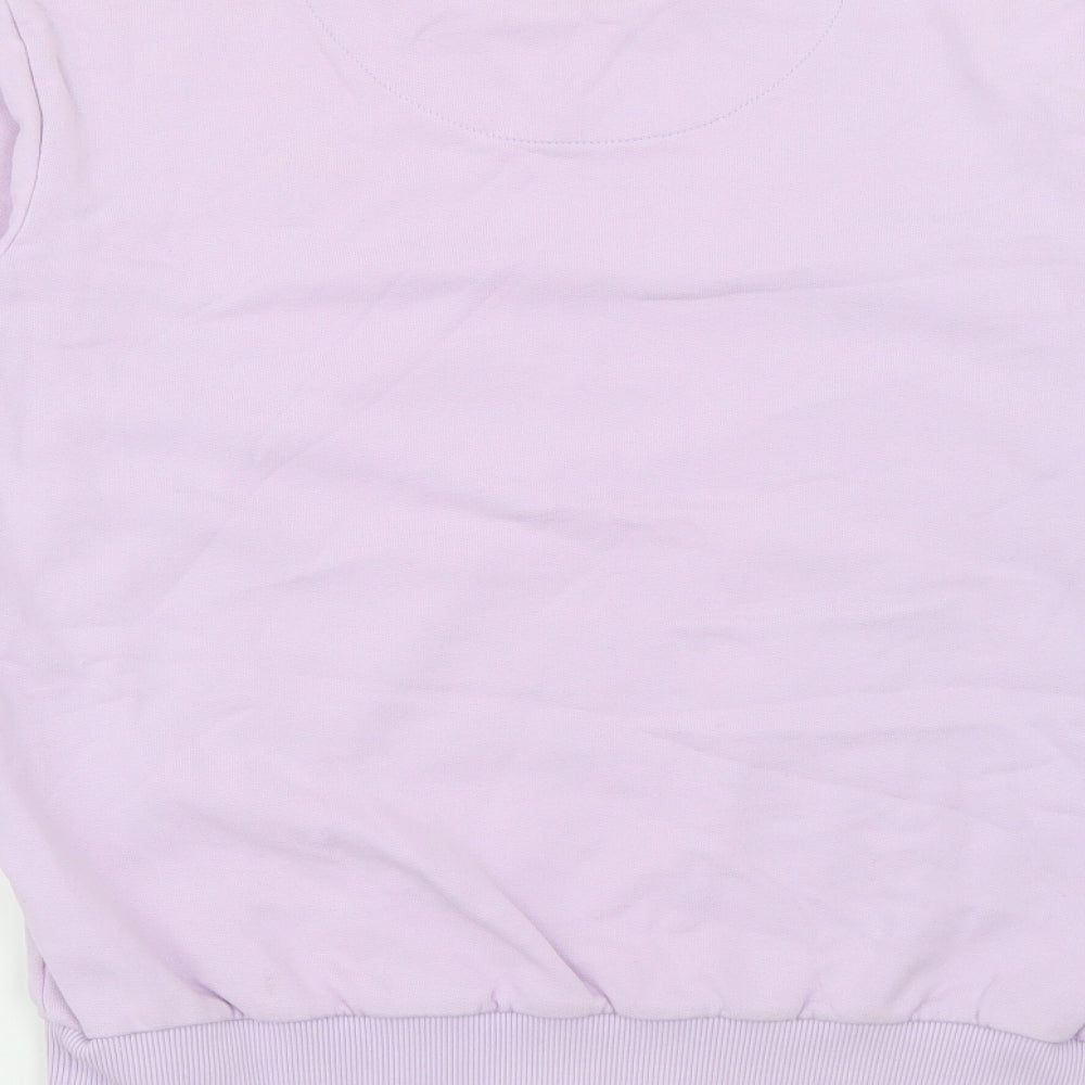 Dad's Cap Womens Purple  Cotton Pullover Sweatshirt Size 2XS