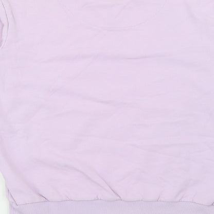 Dad's Cap Womens Purple  Cotton Pullover Sweatshirt Size 2XS