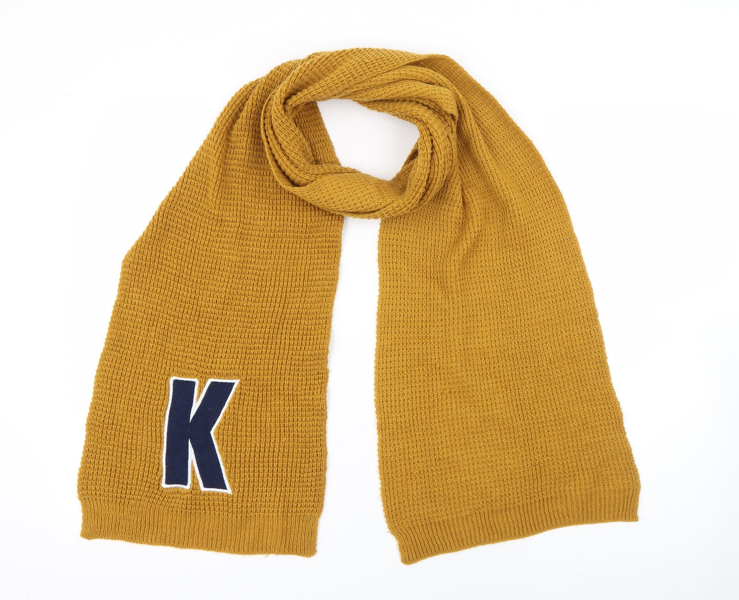 Preworn Unisex Yellow  Acrylic  Scarf    - K