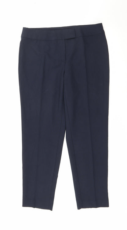 Womens UK Size 12 Marks and Spencer Regular Fit  Blue Trousers