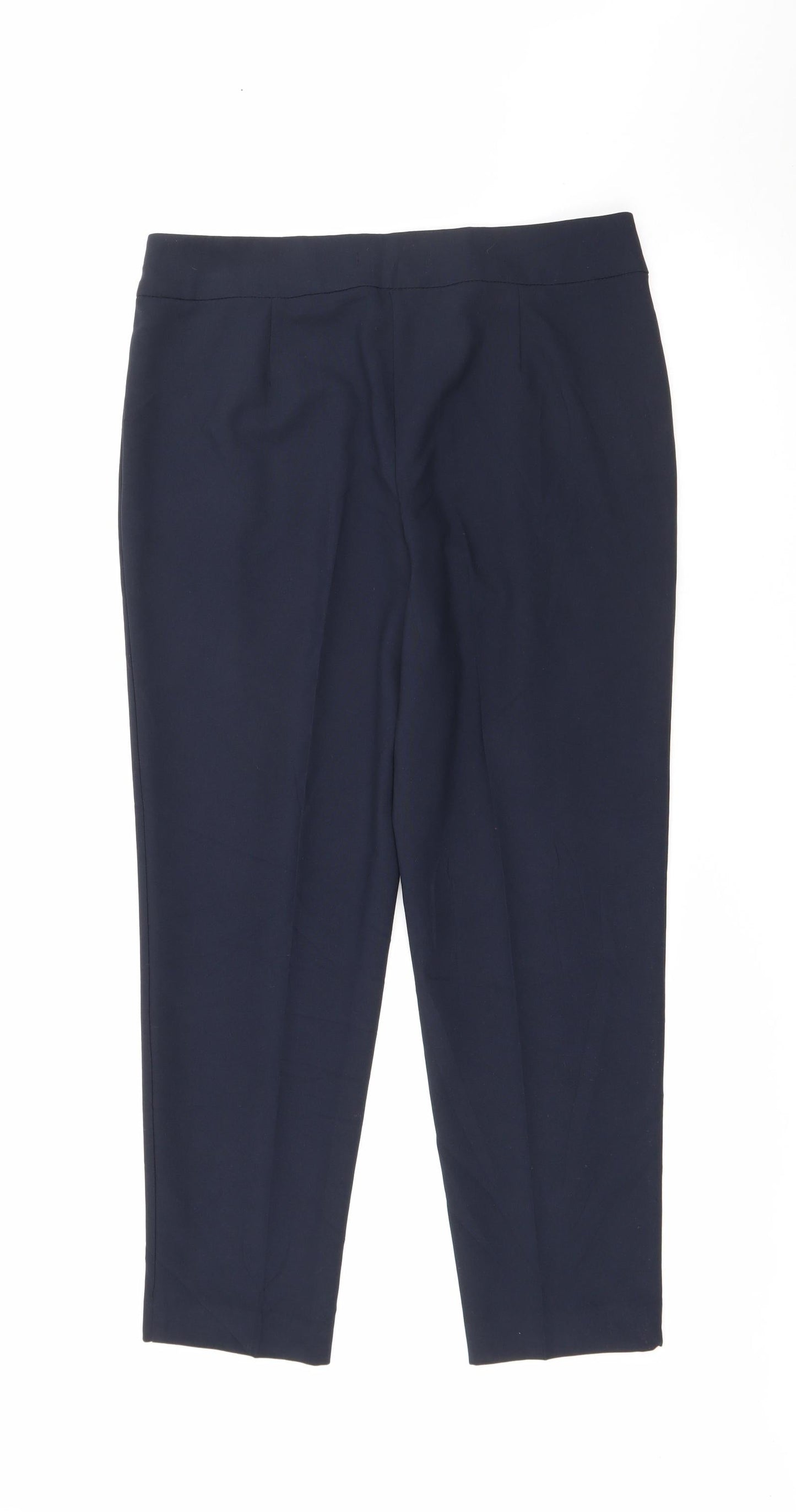 Womens UK Size 12 Marks and Spencer Regular Fit  Blue Trousers