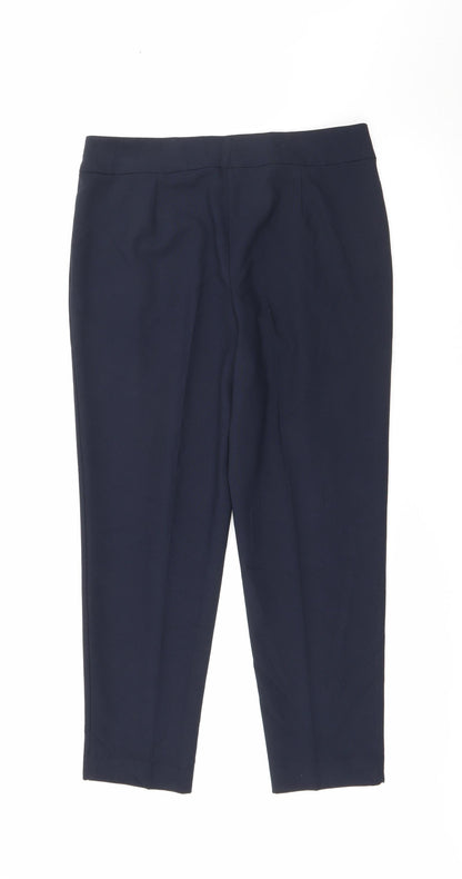 Womens UK Size 12 Marks and Spencer Regular Fit  Blue Trousers