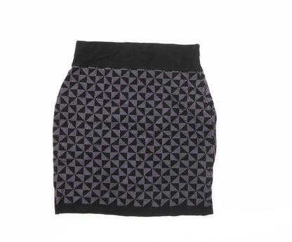 Amisu Womens Purple Geometric Viscose Mini Skirt Size XS  Regular