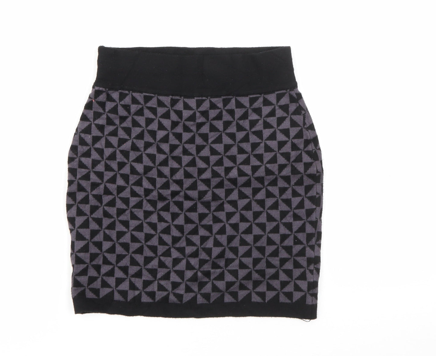 Amisu Womens Purple Geometric Viscose Mini Skirt Size XS  Regular