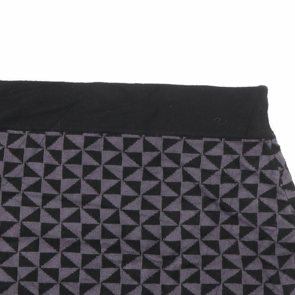 Amisu Womens Purple Geometric Viscose Mini Skirt Size XS  Regular