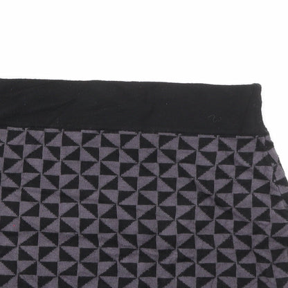 Amisu Womens Purple Geometric Viscose Mini Skirt Size XS  Regular