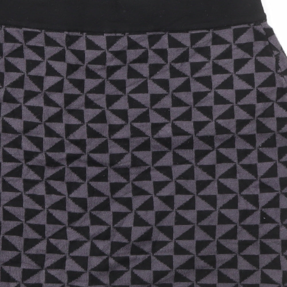 Amisu Womens Purple Geometric Viscose Mini Skirt Size XS  Regular