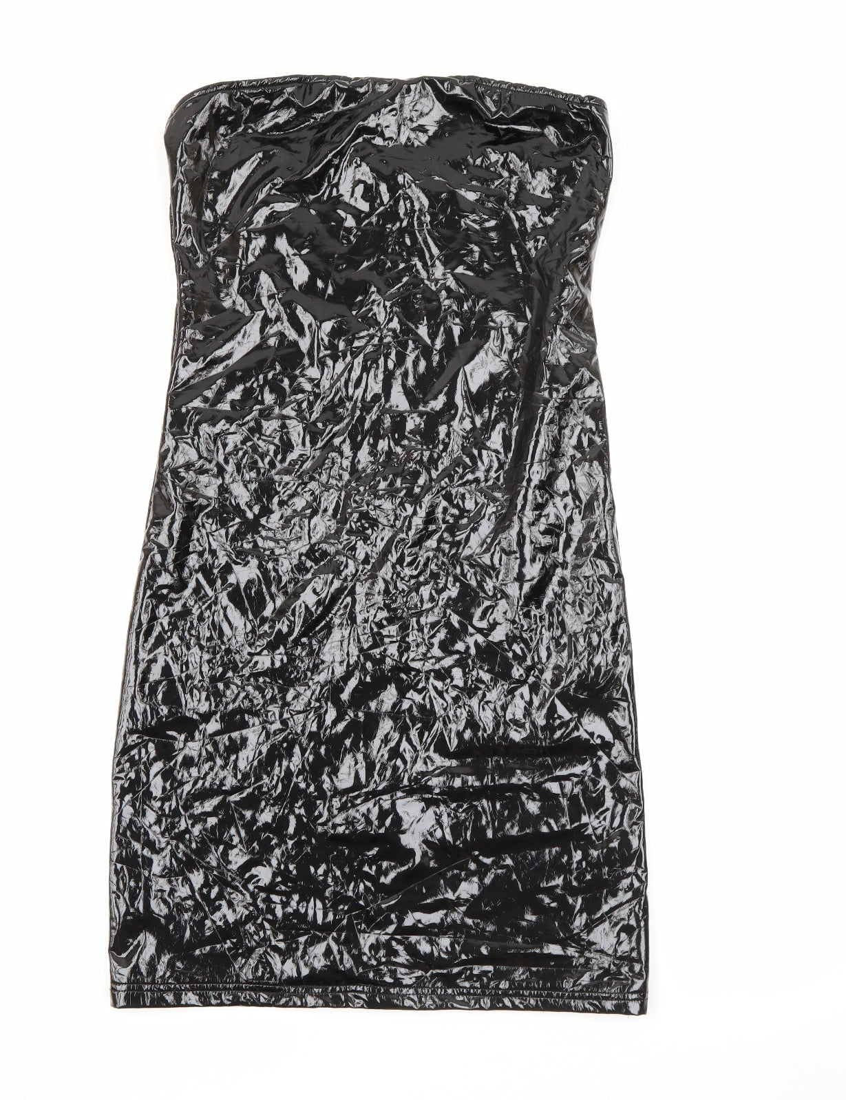 We own the night Womens Black  Polyester Bodycon  Size S  Square Neck Zip
