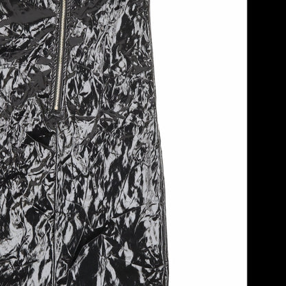 We own the night Womens Black  Polyester Bodycon  Size S  Square Neck Zip