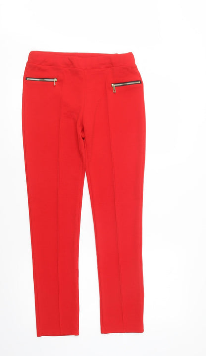 Made in Italy Womens Red  Polyester Dress Pants Trousers Size 30 in L29 in Regular