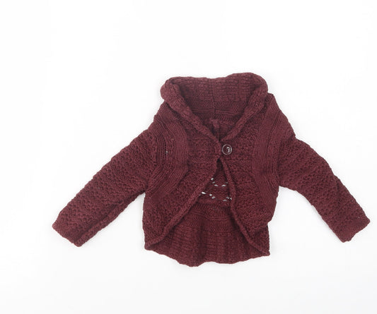George Baby Purple  Cotton Cardigan Jumper Size 9-12 Months  Button