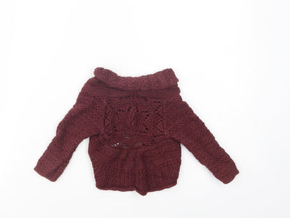 George Baby Purple  Cotton Cardigan Jumper Size 9-12 Months  Button