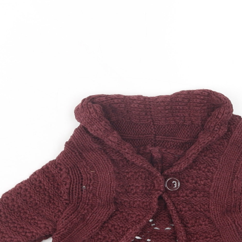 George Baby Purple  Cotton Cardigan Jumper Size 9-12 Months  Button