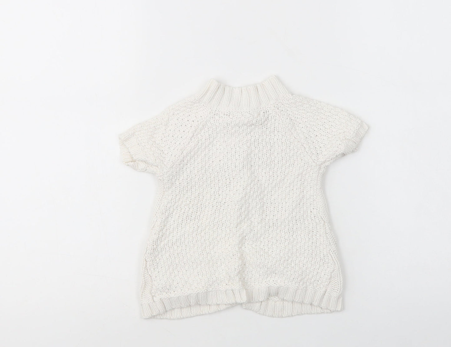 Jillian's Closet Baby White  Cotton Cardigan Jumper Size 9-12 Months  Button