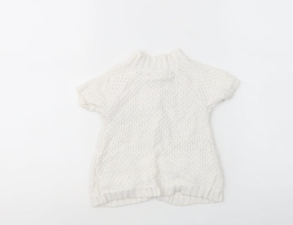 Jillian's Closet Baby White  Cotton Cardigan Jumper Size 9-12 Months  Button