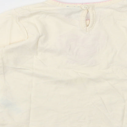 Adams Kids Baby Yellow  Cotton Pullover T-Shirt Size 12-18 Months Crew Neck Pullover - Heart