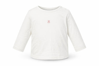 Front view of Mexx Baby White Cotton Basic Polo, size 12-18, Months Crew Neck Snap