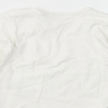Mexx Baby White  Cotton Basic Polo Size 12-18 Months Crew Neck Snap