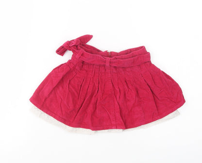 Sisley Baby Pink  Cotton Skater Skirt Size 12-18 Months  Zip