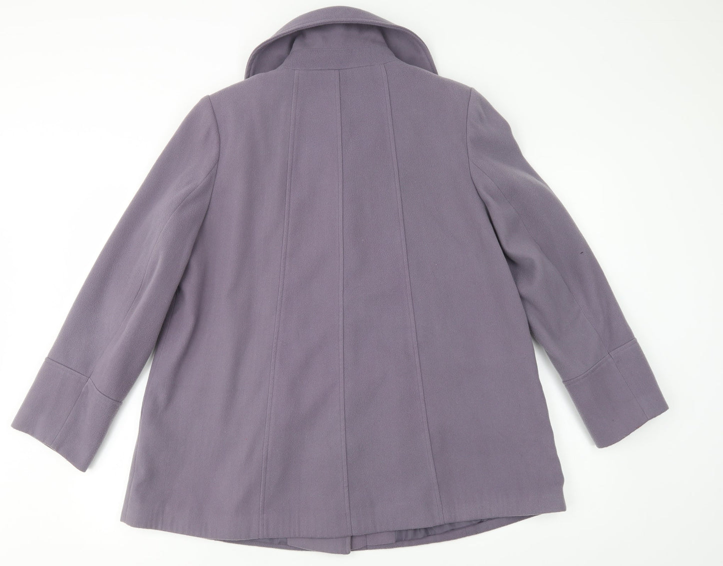 Womens UK Size 16 Bonmarché Purple Pea Coat