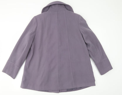 Womens UK Size 16 Bonmarché Purple Pea Coat