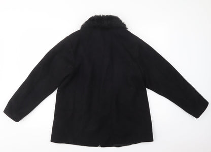 Back view of Tanya women’s black jacket, size S, zip