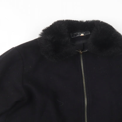 Close-up detail of Tanya women’s black jacket, size S, zip