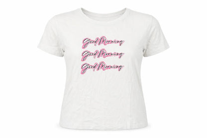 Front view of F&F women’s white cotton top pyjama top, size S, - good morning